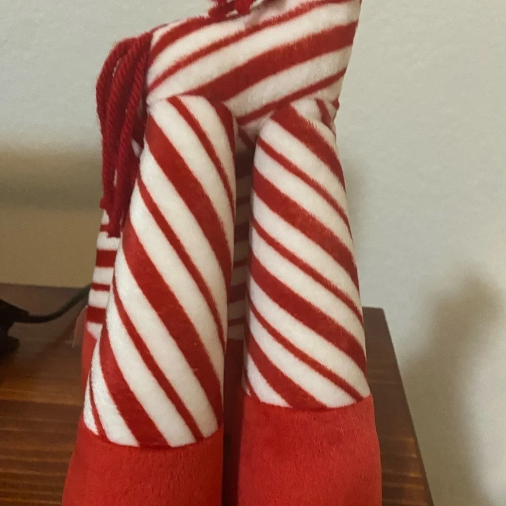 VTG Rare Bestever Funny Feet Peppermint Candy Cane Weighted Christmas 14”Pony